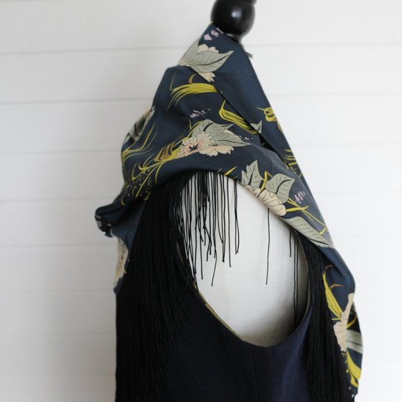 Navy Blue mid length vest jacket - Picture 5 of 8